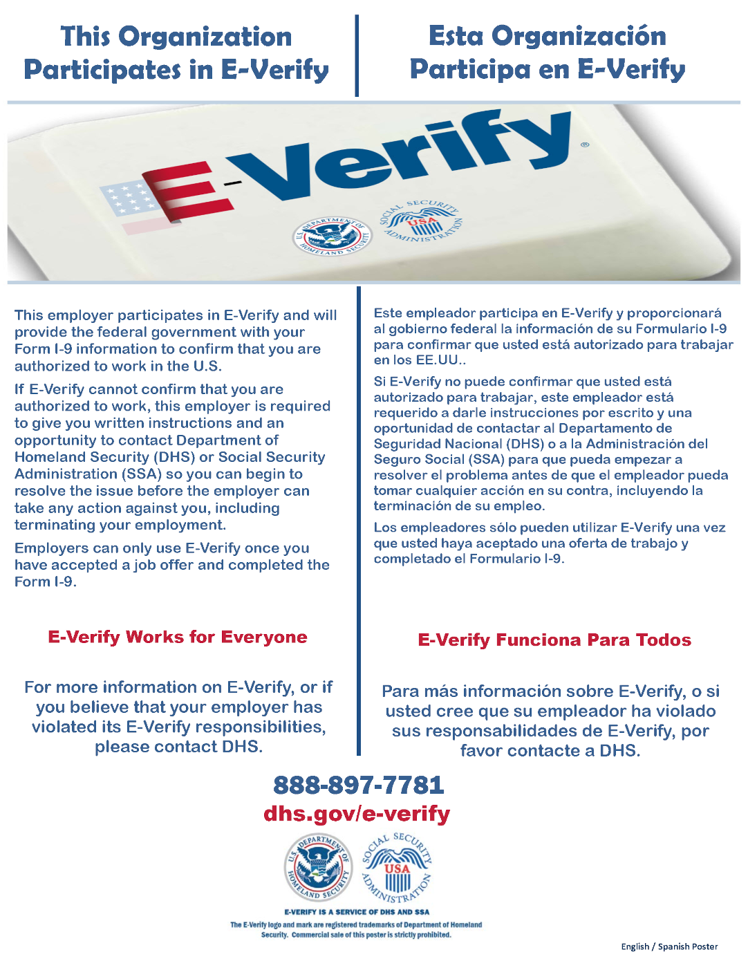 E-Verify Participant Poster
